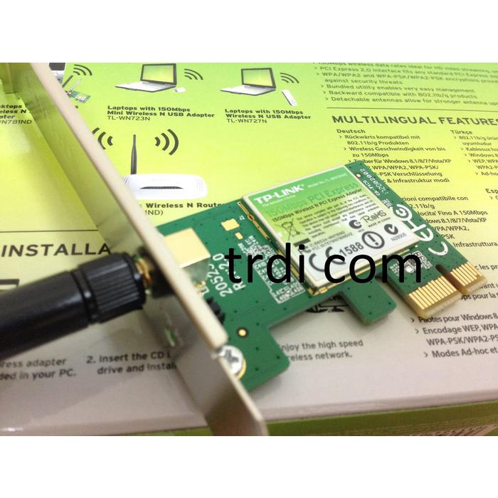Wireless Wifi PC Desktop Mini PCI-E Network Adapter TP-Link TL-WN781ND