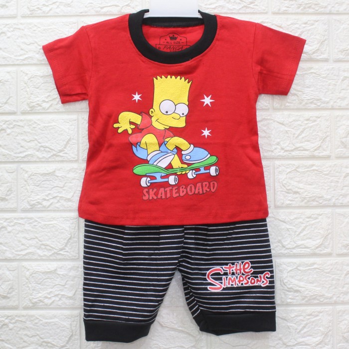 set baju bayi laki laki 3 6 12 bulan lucu motif kartun