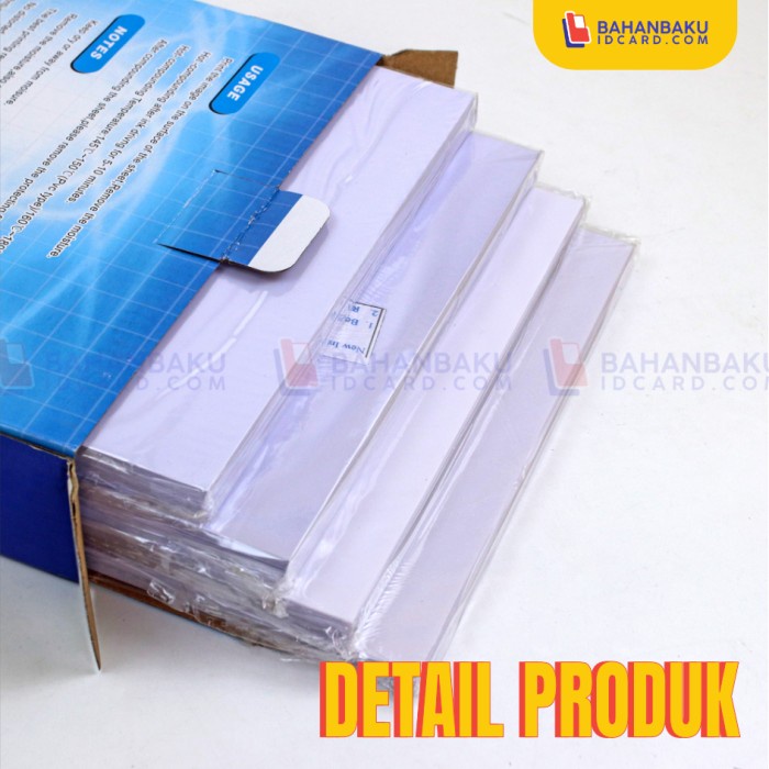 

pintar- Pvc ID Card Instan Inkjet putih A4 tebal jadi 0,76 isi 50 set per pack