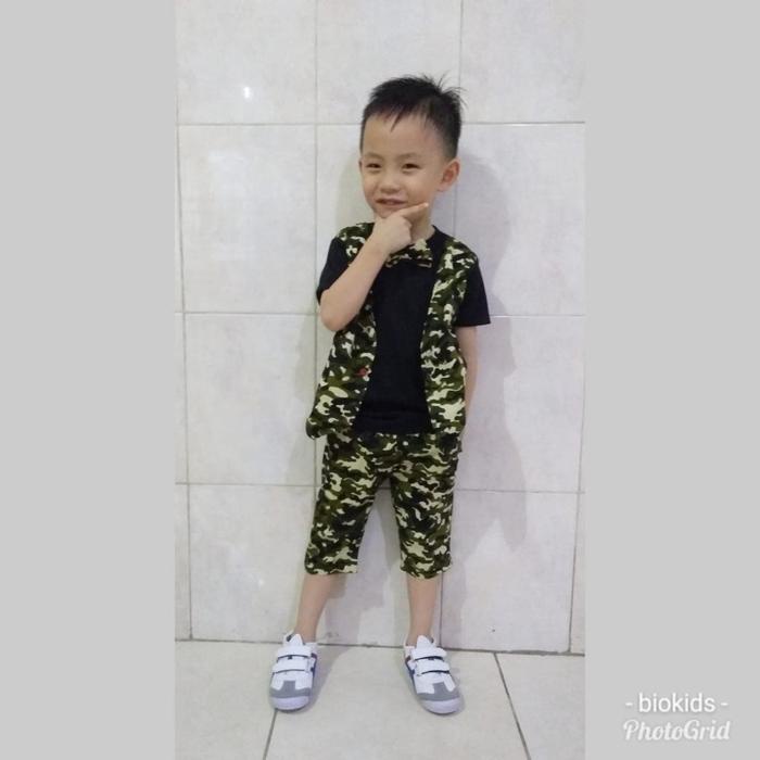 Baju anak bayi laki - laki army tentara