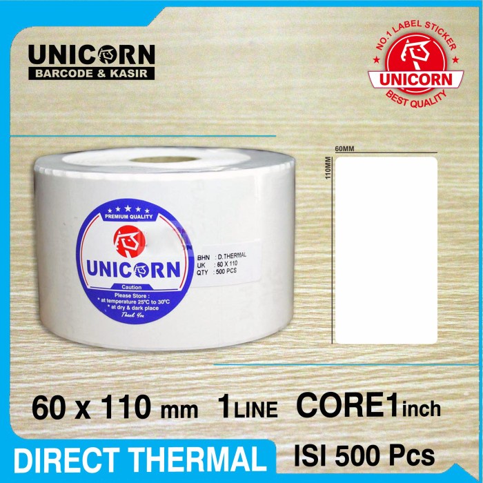 

pintar- Stiker Barcode Label Thermal - 60x110 mm 60x110mm 60 x 110 mm 6x11 cm