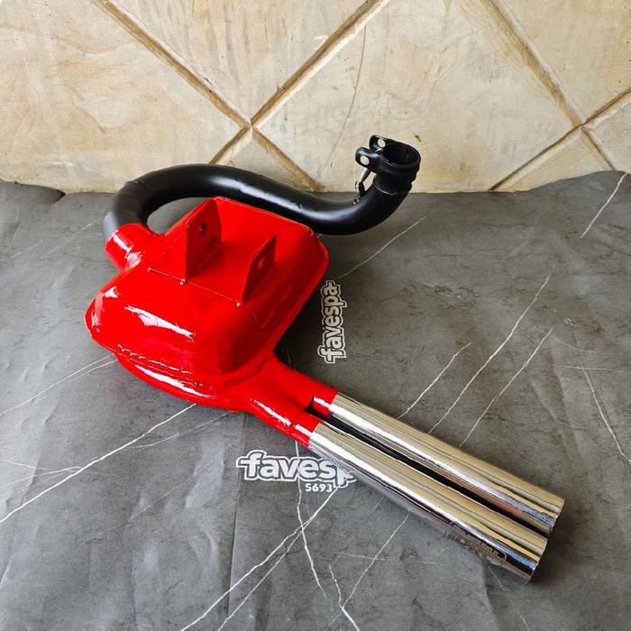 Knalpot Bigbox Vespa Double Silencer Model Sip Road Drc Victory