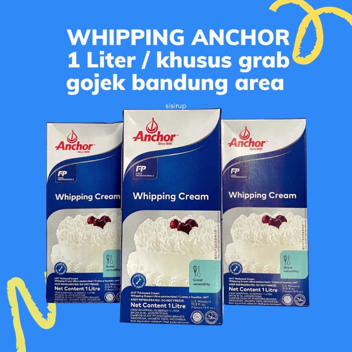 

Promo Whipped Cream Anchor / Fresh Cream 1 L Ready