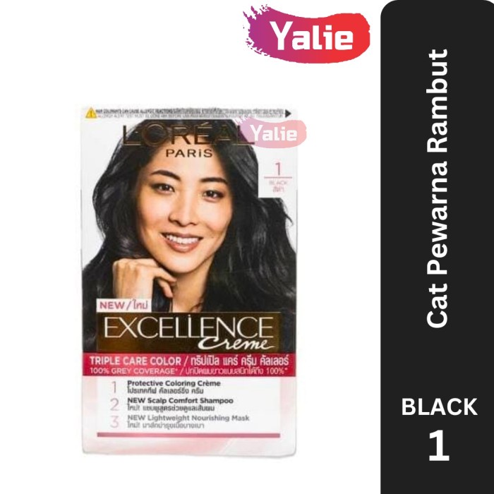 Promo Loreal Excellence Creme Hair Color Cat Pewarna Rambut Uban Permanen Ready
