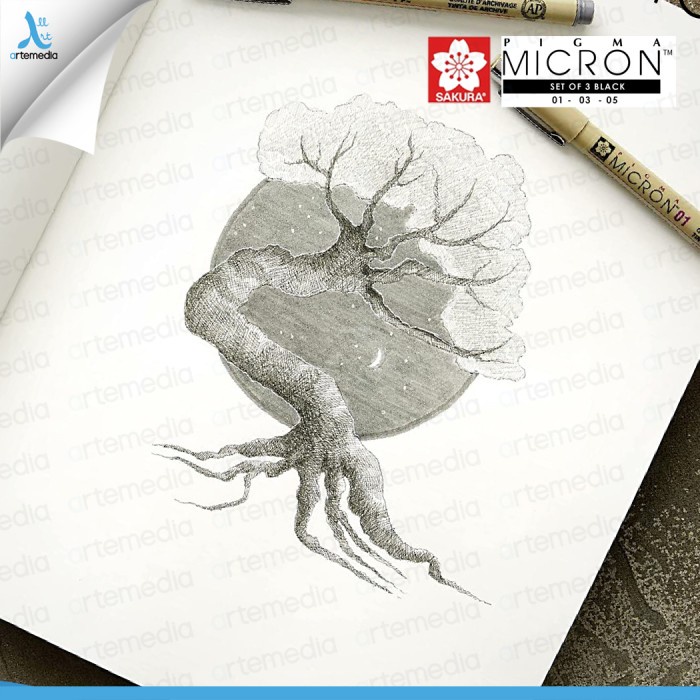 

pintar- Drawing Pen Sakura Pigma Micron Set 3 Pigment Ink Pulpen Gambar