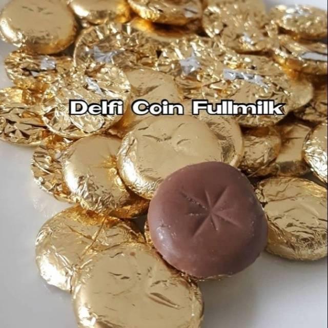 

.500gr coklat delfi koin milk chocolate golden Roundies bogor cokelat kiloan.