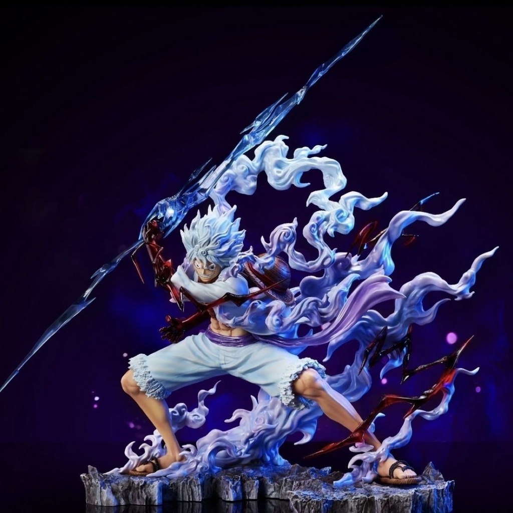 25cm One Piece Raiden Five Gear Nica Lightning Luffy Action Figure Model Statue Doll Toys Collection