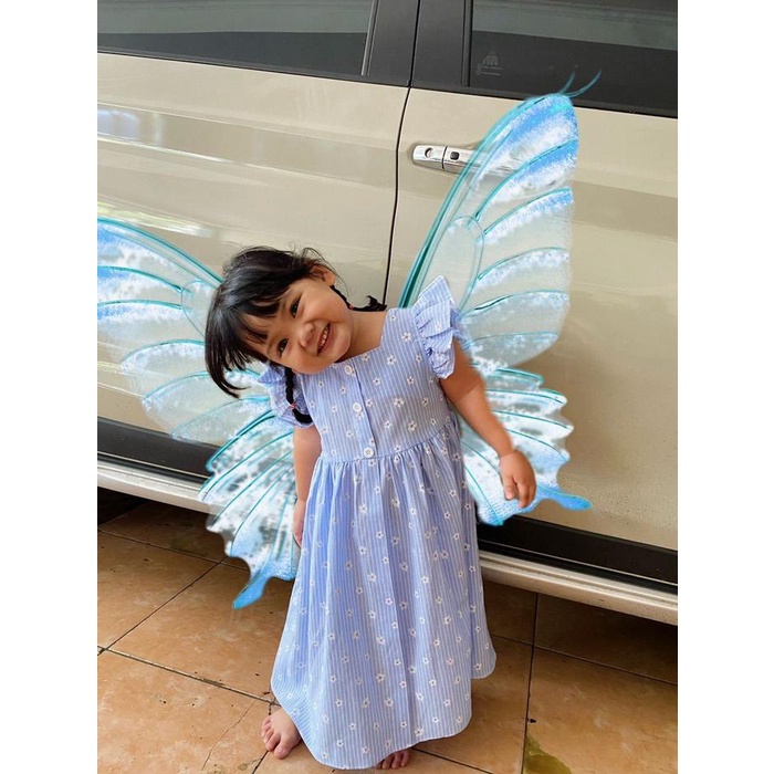 JIMMEDY.ID - 48 FLOWERY STRIPES DRESS / DRESS ANAK PEREMPUAN MOTIF GARIS BUNGA USIA 3-7 TAHUN