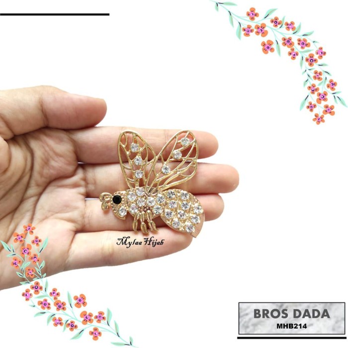 HB501 Bros Dagu Chanel Mewah / Bros Dagu Hijab Jilbab / Fashion Wanita PROMO