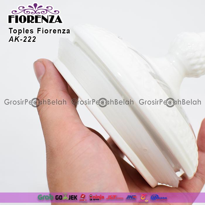 READY STOK Toples Keramik Set Permen Kue Fiorenza Motif Bunga AK-222