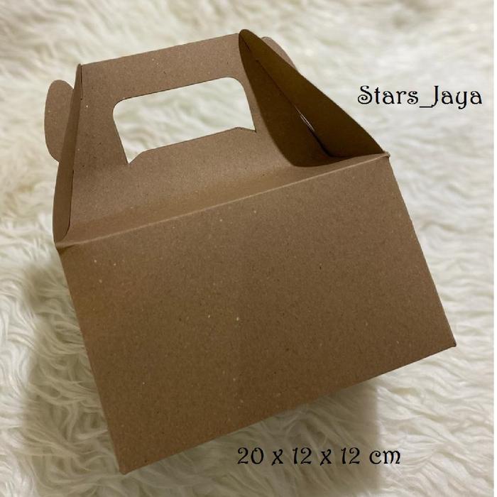 

party- Kotak Kraft 20x12 x 12cm / Gable Box / Kotak Hampers / Box Souvenir