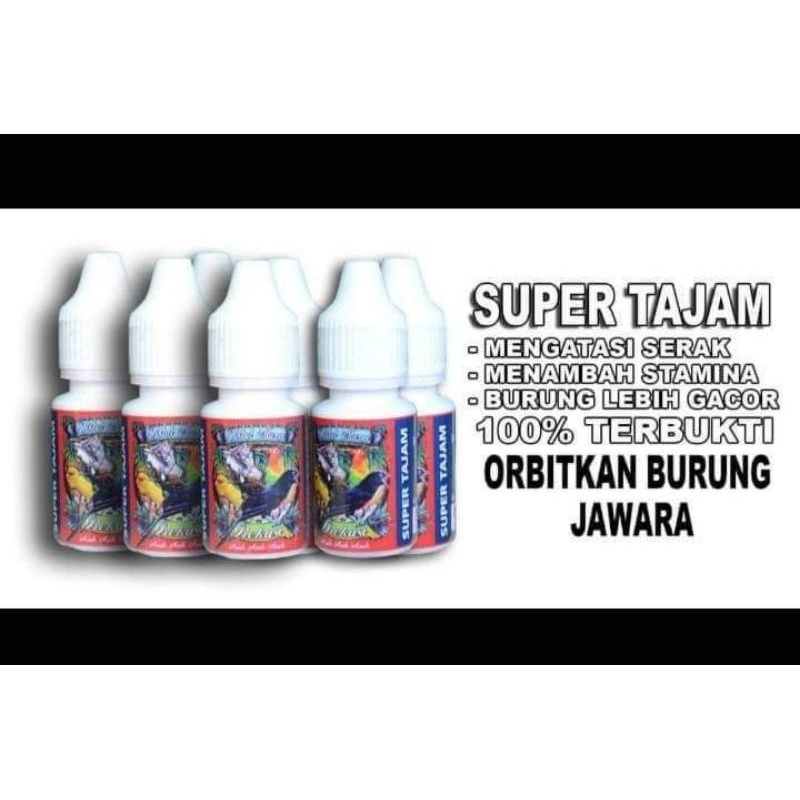 SUPER TAJAM ORIGINAL 10ML VITAMIN BURUNG (DIKLAT MURAI BEKASI) UNTUK SEGALA JENIS BURUNG KICAU