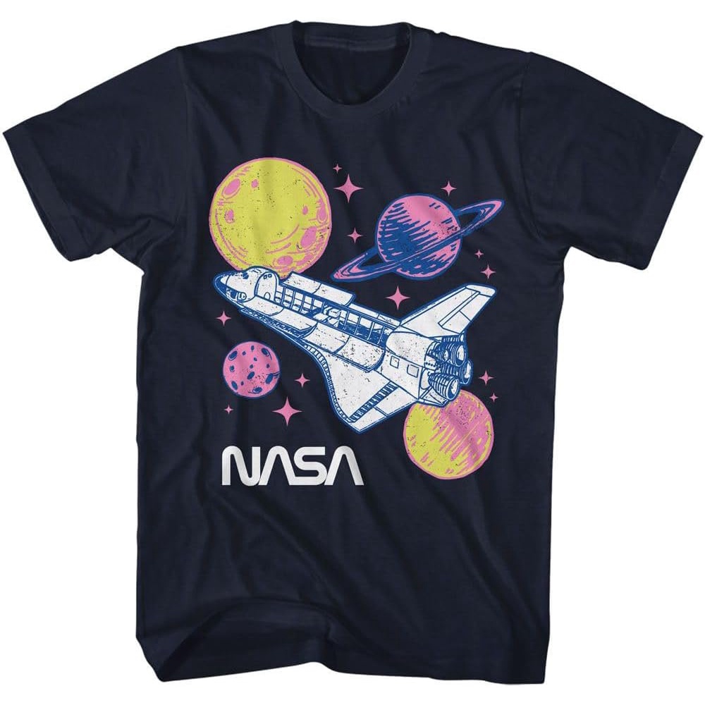 NASA - Kaos Lengan Pendek Planet Pastel Pria