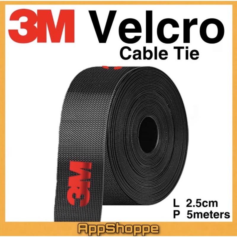 TerLengkapDong- 3M VELCRO CABLE TIE Organizer Pengikat Kabel kuat Factory Direct 5m