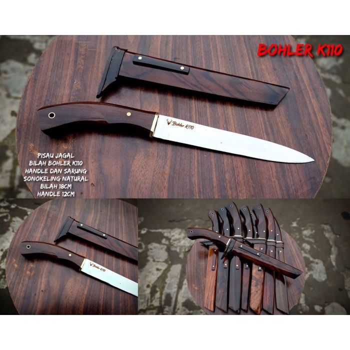 PREMIUM Pisau Sembelih Dapur Fillet Jagal Iris Daging Baja Bohler Super Tajam