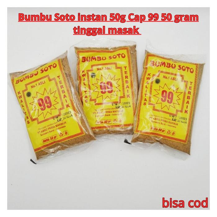 

SZ710 Bumbu Soto instan 50g Cap 99 tinggal masak dengan rempah alami PROMO
