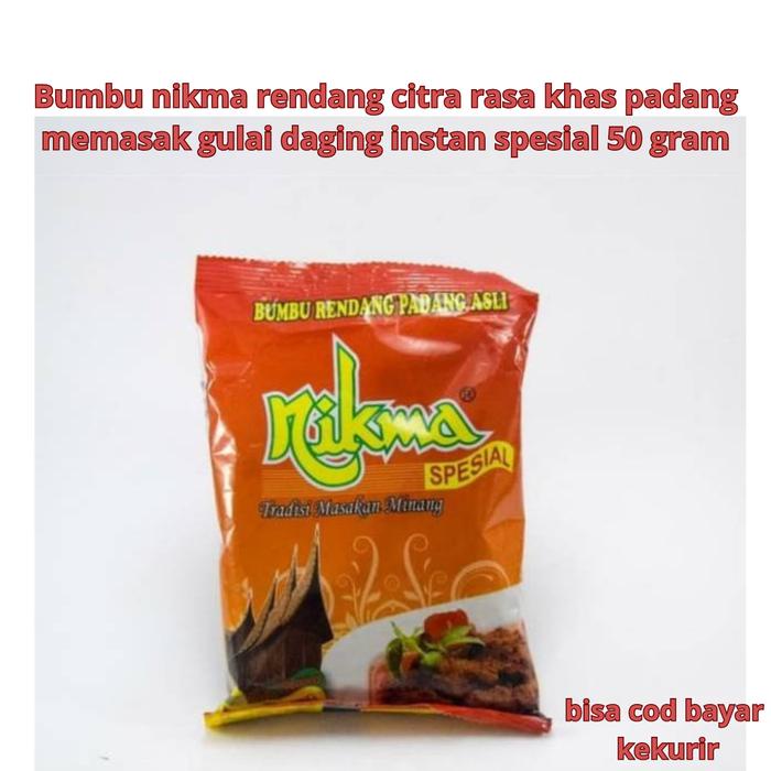 

RJ234 Bumbu masakan nikma rendang citra rasa khas padang memasak gulai daging instan spesial 50 gram