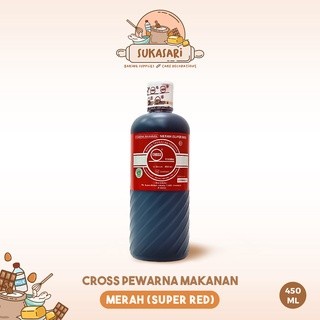 

Lezat- Cross Super Red 450ML Merah icing color pewarna makanan