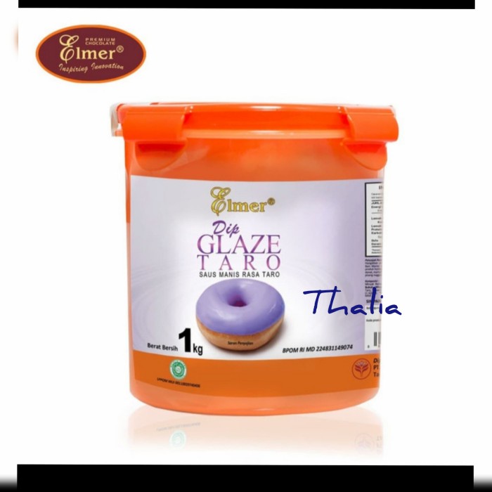 

Lezat- ELMER DIP GLAZE TARO 1KG TOPPING/ISIAN UNTUK DONAT/ROTI/CAKE DLL