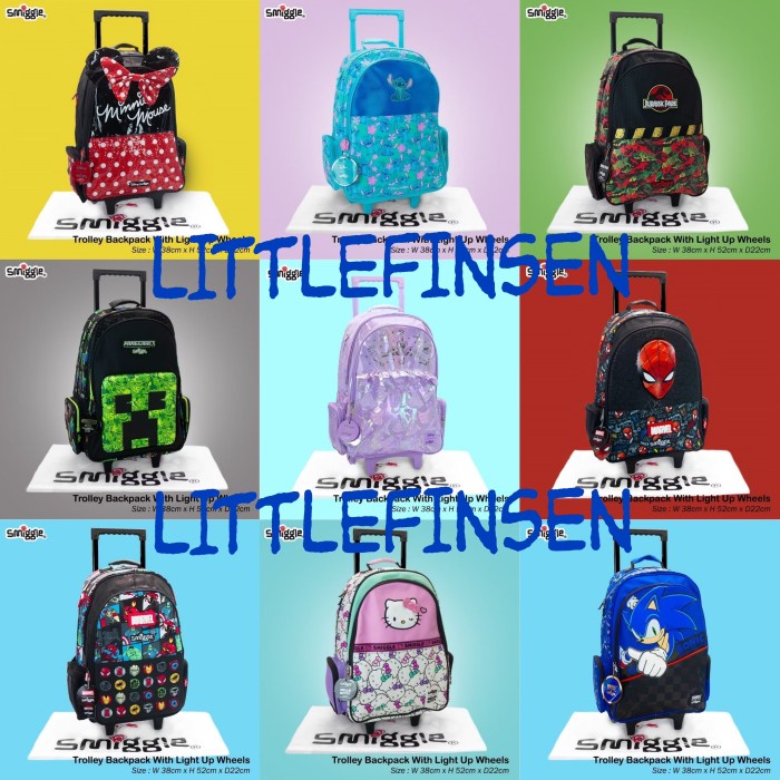 smiggle trolley bag/tas trolley smiggle/tas trolley anak