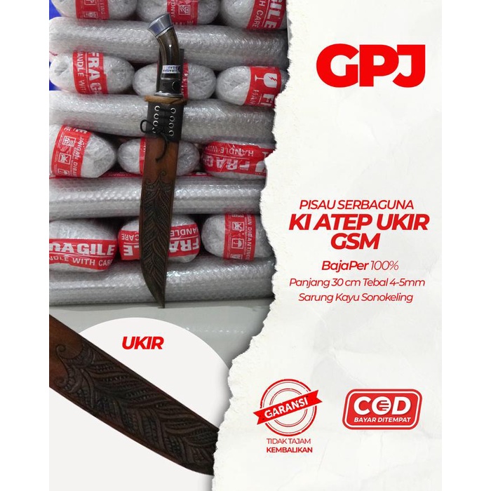 PREMIUM GPJ - KI ATEP UKIRAN GSM - pisau daging Multifungsi
