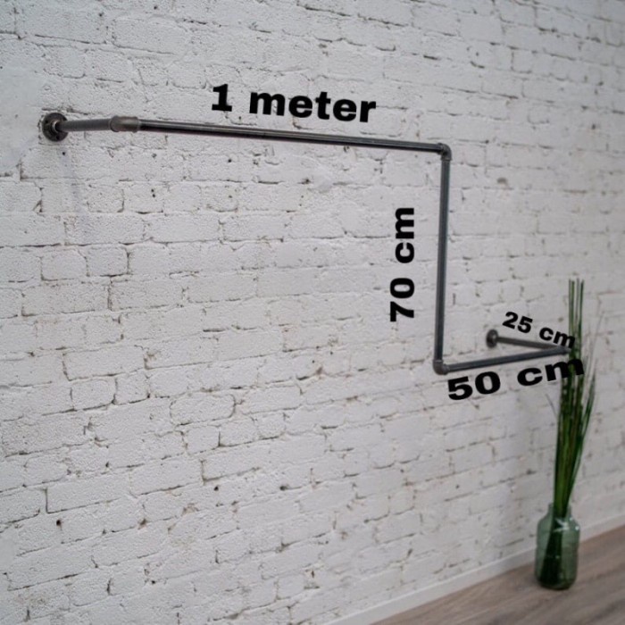 PREMIUM Gantungan Baju/pipa besi/rak gantungan pipa besi/pipa besi industrial