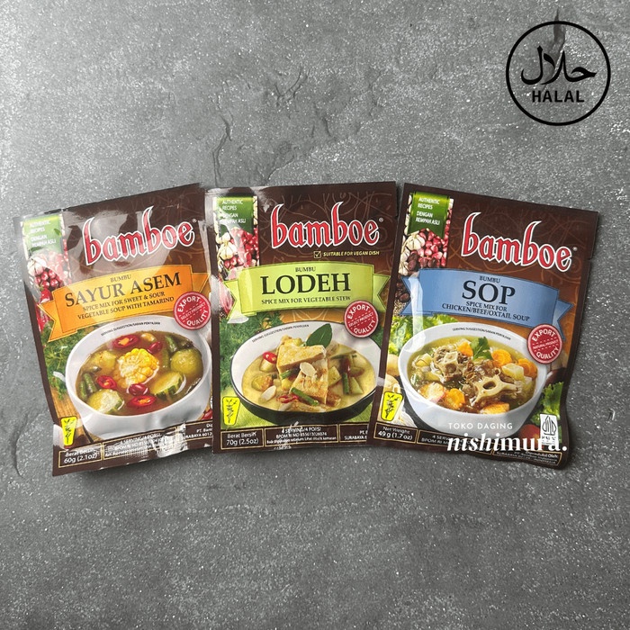 

EK710 Bumbu Instan BAMBOE Sop Buntut Ayam Sapi Sayur Asem Lodeh Sup Asam STOK TERBATAS