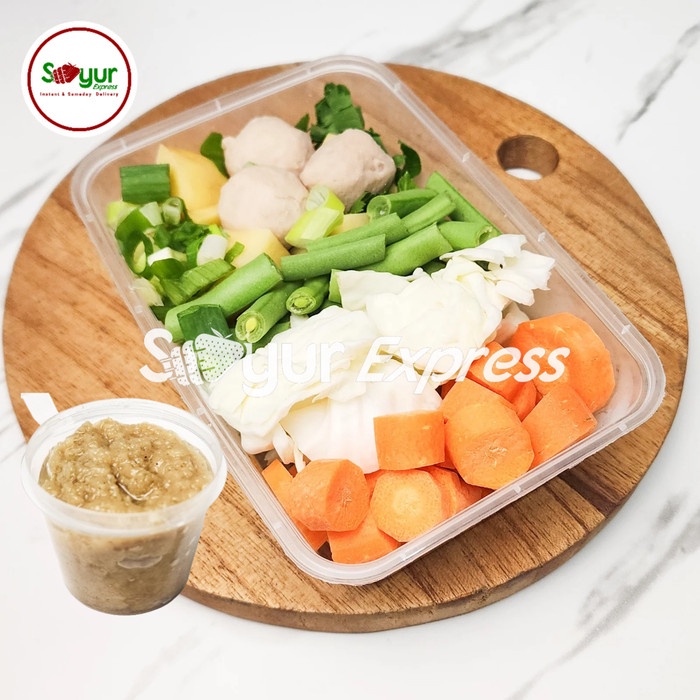 

SZ374 KIRIM INSTAN Paket Foodprep Sayur Sop 5-6 Porsi Bonus Bumbu Racikan TERMURAH