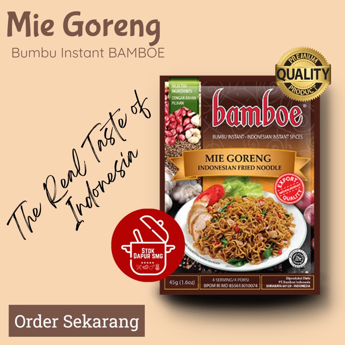 

UT456 Bumbu Masak Instan BAMBOE Indonesia Export Quality MIE GORENG 45gr SALE