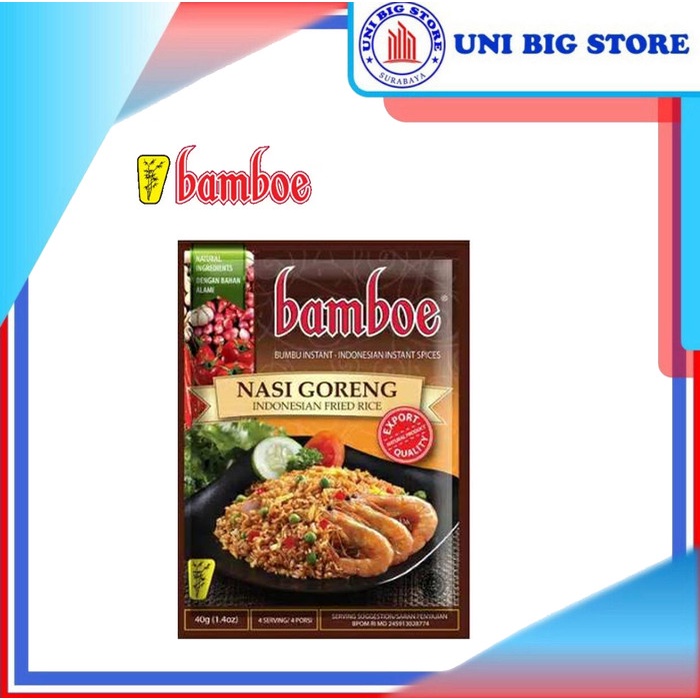 

PR564 Bamboe Export Nasi Goreng 40 gr Fried Rice Bumbu Masak Instan OBRAL