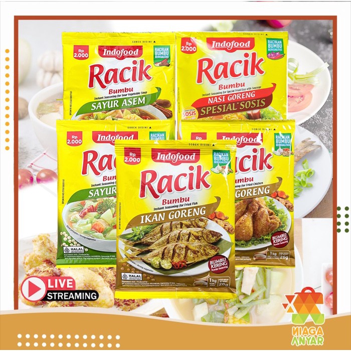 

ZA358 NA Indofood Racik Bumbu Bubuk Instan / Bumbu Siap Saji / Nasi Goreng Ikan Goreng Sayur Sop