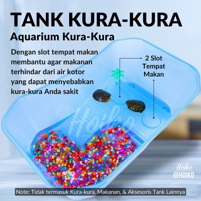 PREMIUM Turtle Aquarium Tank L XL Bak Ember Tempat Kura Kura Air Besar Akuarium Kandang Box Kura2