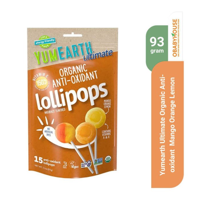 

Yumearth Ultimate Organic Anti-Oxidant Mango, Orange, Lemon 93 gr
