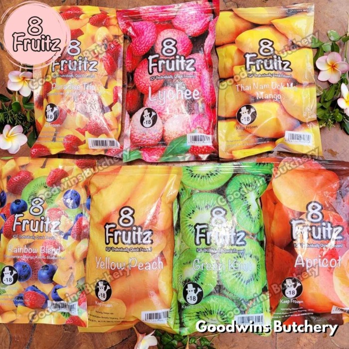 

Lezat- 8Fruitz SEMUA BUAH BEKU 8 Fruitz ALL frozen fruit imported IQF 500g