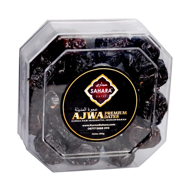 

Lezat- Kurma Ajwa 250 gram Premium Korma Rasul Shifa Madinah Nabawi Asli