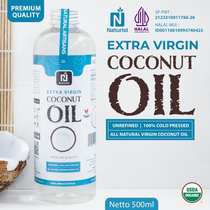 

Lezat- NATURIST EVCO VIRGIN COCONUT OIL EXTRA VCO 500ML MINYAK KELAPA MURNI