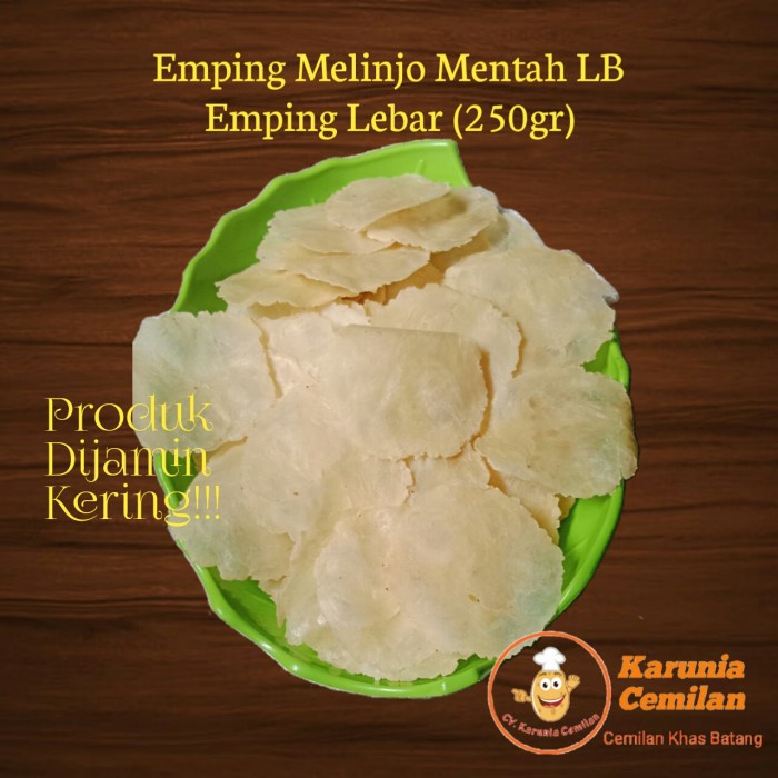 

Emping Mellinjo Mentah LB 250gr emping lebar Asli Limpung