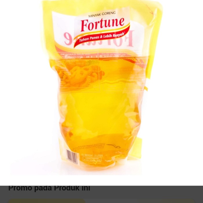 

Lezat- minyak goreng Fortune kemasan pouch 2 liter