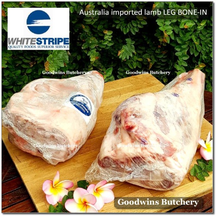 

Lezat- 3kg lamb leg bone-in chump-off brand White Stripe Australia