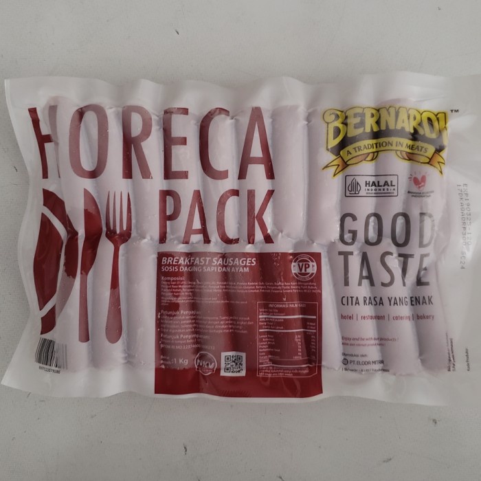

Lezat- BERNARDI Sosis Sapi 1000 Gram - Horeca Pack VP