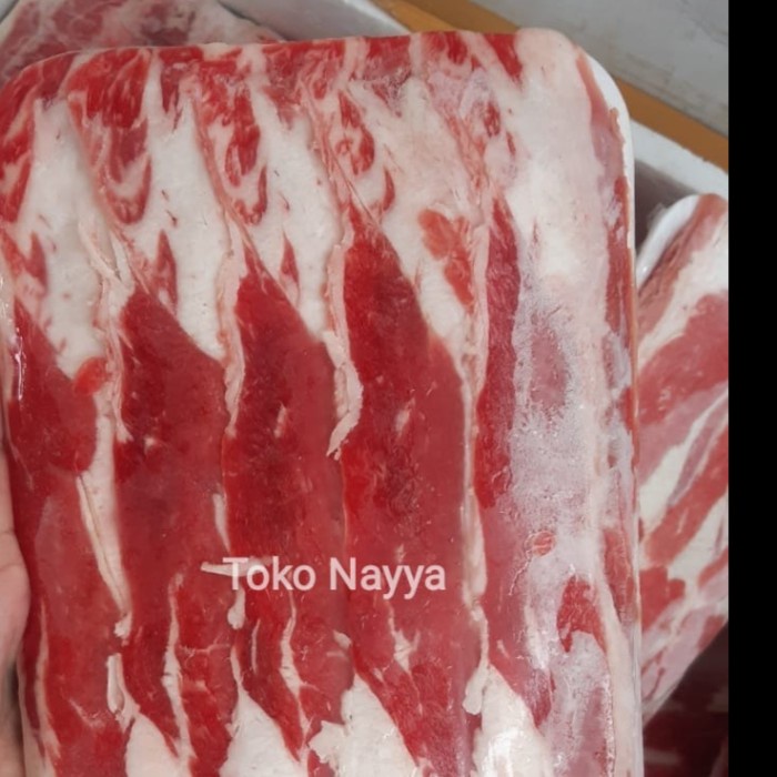 

Lezat- Daging Beef Slice Shortplate Slice Tipis 500 gr - Sukiyaki Yakiniku