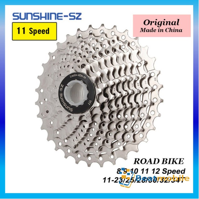 Scket Sunshine 11 Speed Cassete Sepeda Urban/Roadbike/Seli