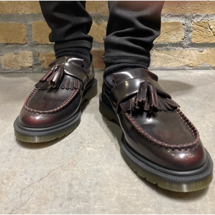 Dr Martens Adrian Tassel Cherry Red Docmart Solovair