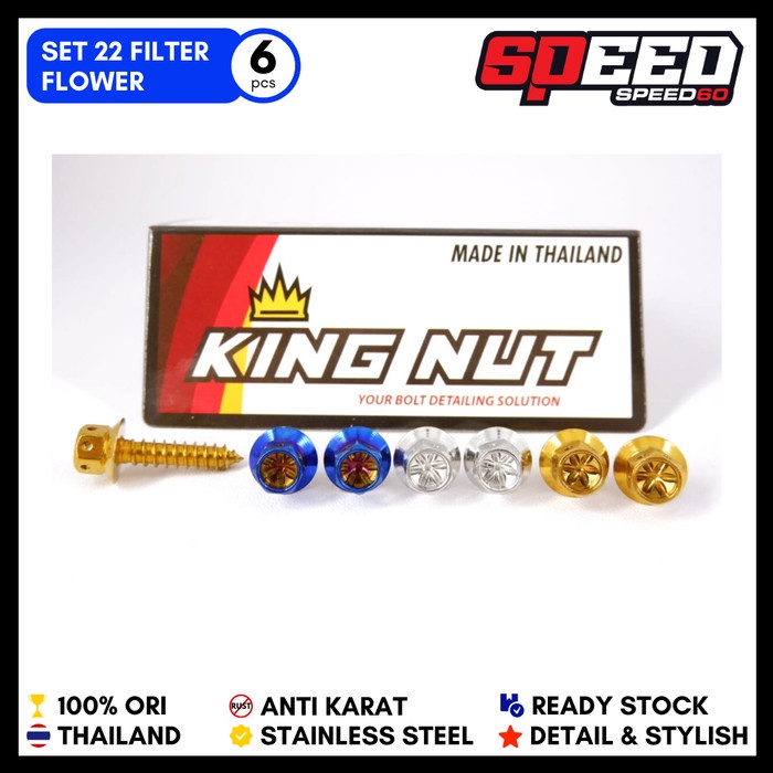 Set Baut Filter Yamaha Mio Fino Soul Gt Probolt Stainless King Nut