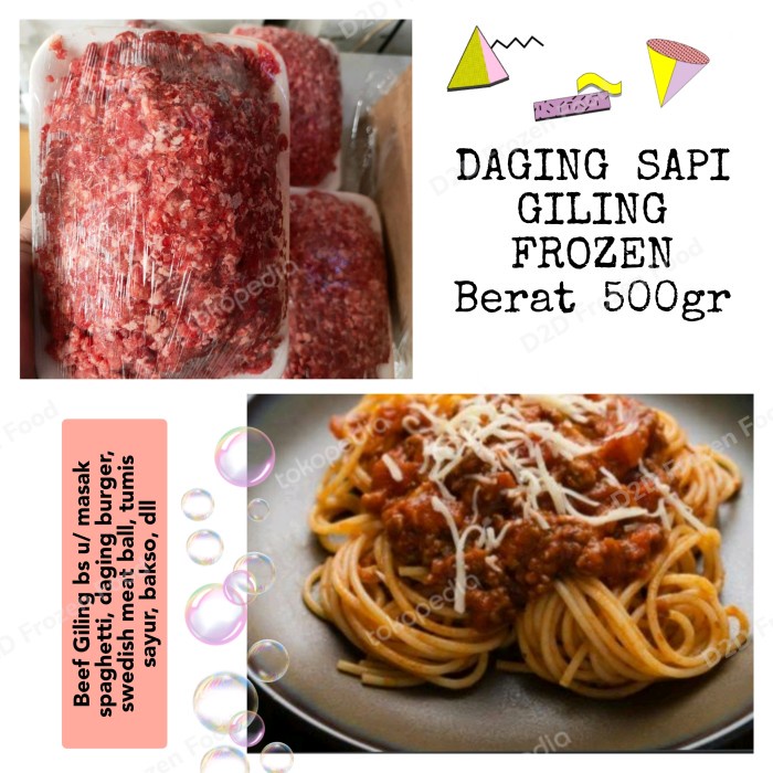 

Lezat- Daging Cincang Sapi - Daging Sapi Giling