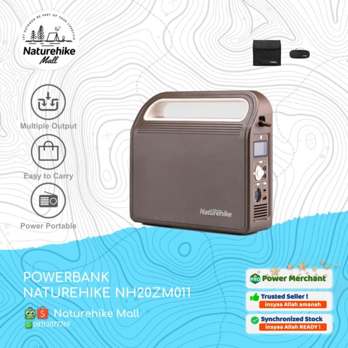 TERBARU POWERBANK NATUREHIKE NH20ZM011 GENSET AKI UPS LISTRIK PORTABLE CAMPING