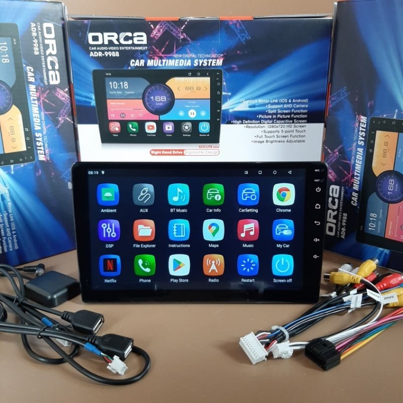 HEAD UNIT ORCA ANDROID ORCA 9 INCH / 10 INCH ANDROID ORCA ECO LITE TERBARU