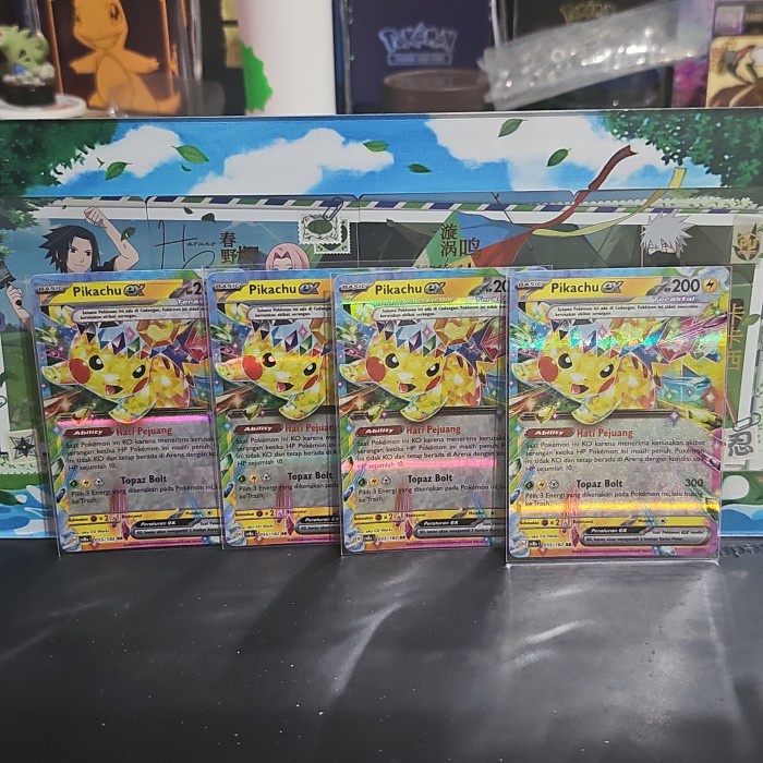 Pikachu Ex Rr 055 Kilat Rasi Staple Indonesia Original Mulus Kartu Pokemon Tcg