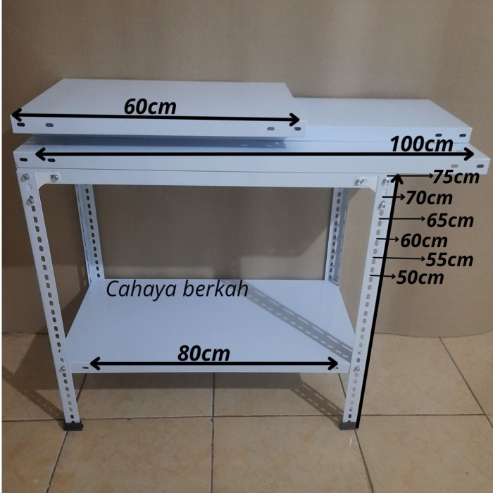 Rak besi meja kompor 2 susun