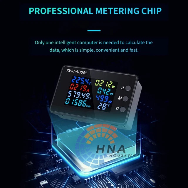 READY STOK KWS 301 AC Watt Meter Digital 8in1 kwh KWS AC-301 100A Volt Ampere